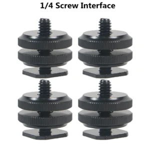 4-Pack 1/4-Inch Camera Hot Shoe Mount Adapters