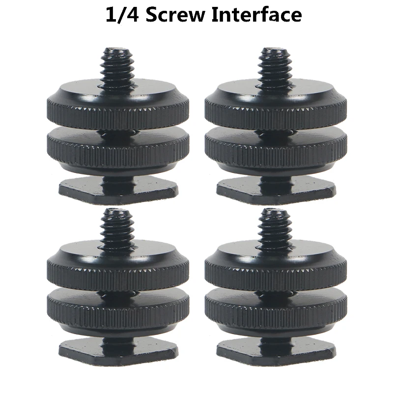 4-Pack 1/4-Inch Camera Hot Shoe Mount Adapters