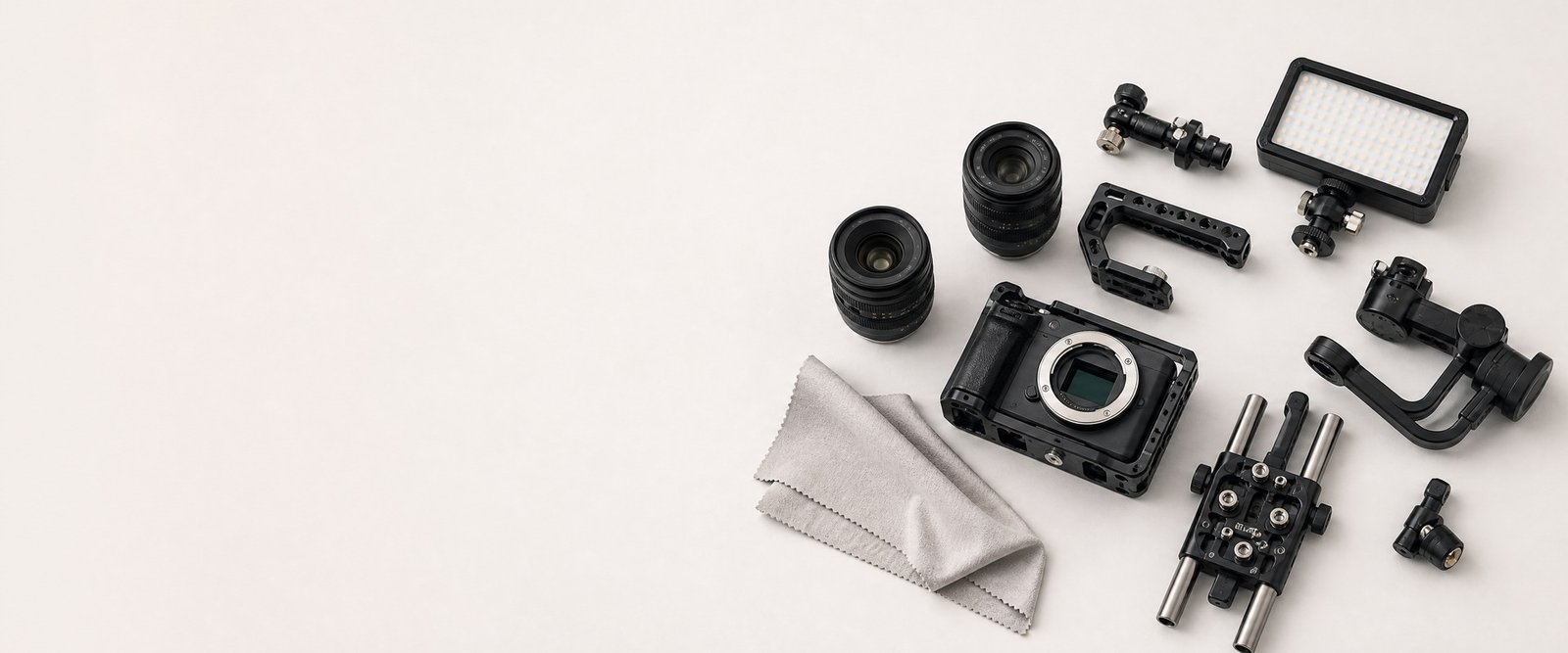 Curated professional camera and video equipment