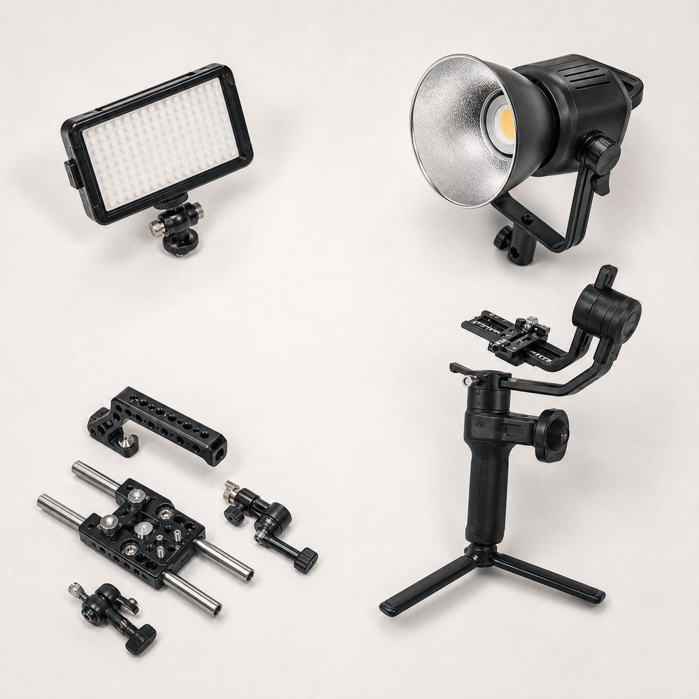 Curated lighting, stabilization and camera rigging gear