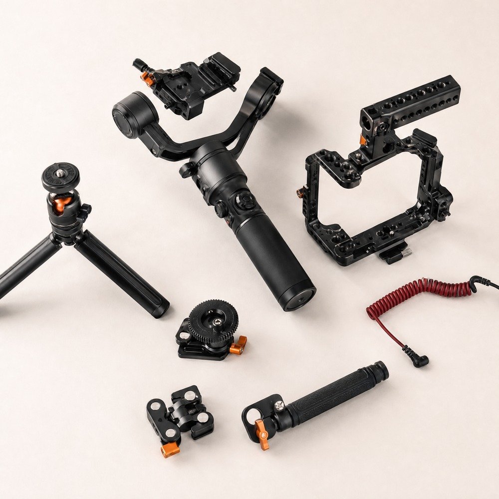 Camera gimbal smart tracking equipment and compact tripod